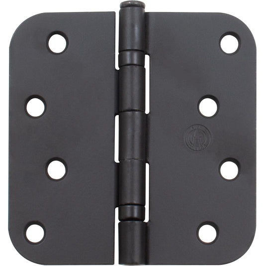 Stone Harbor Hardware Ball Bearing Hinge, 4 Inches, 5/8" Radius Corner, Bulk Pack (100 Each), Matte Black