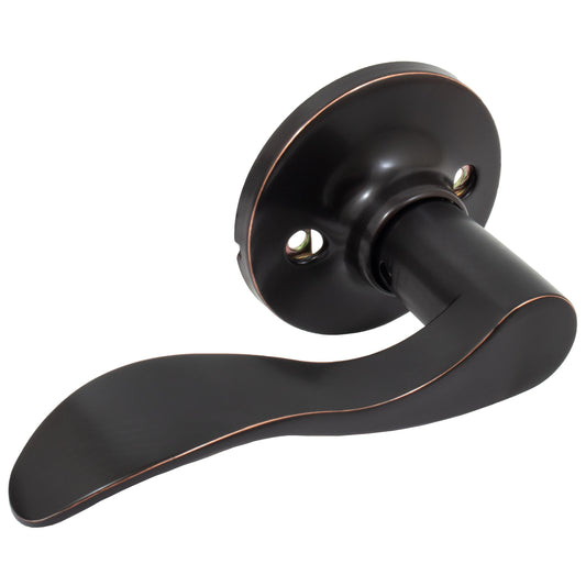 Stone Harbor Hardware Beaverton Door Lever, Dummy (Non-Turning) Latch, Left-Handed, Vintage Bronze