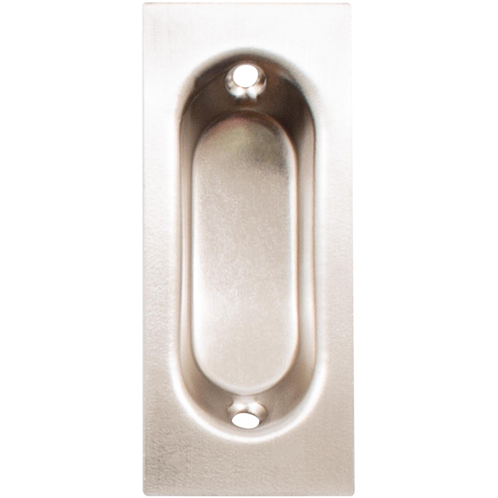 Rectangular Flush Door Pull, 3-1/8" x 1-11/32" x 17/32"