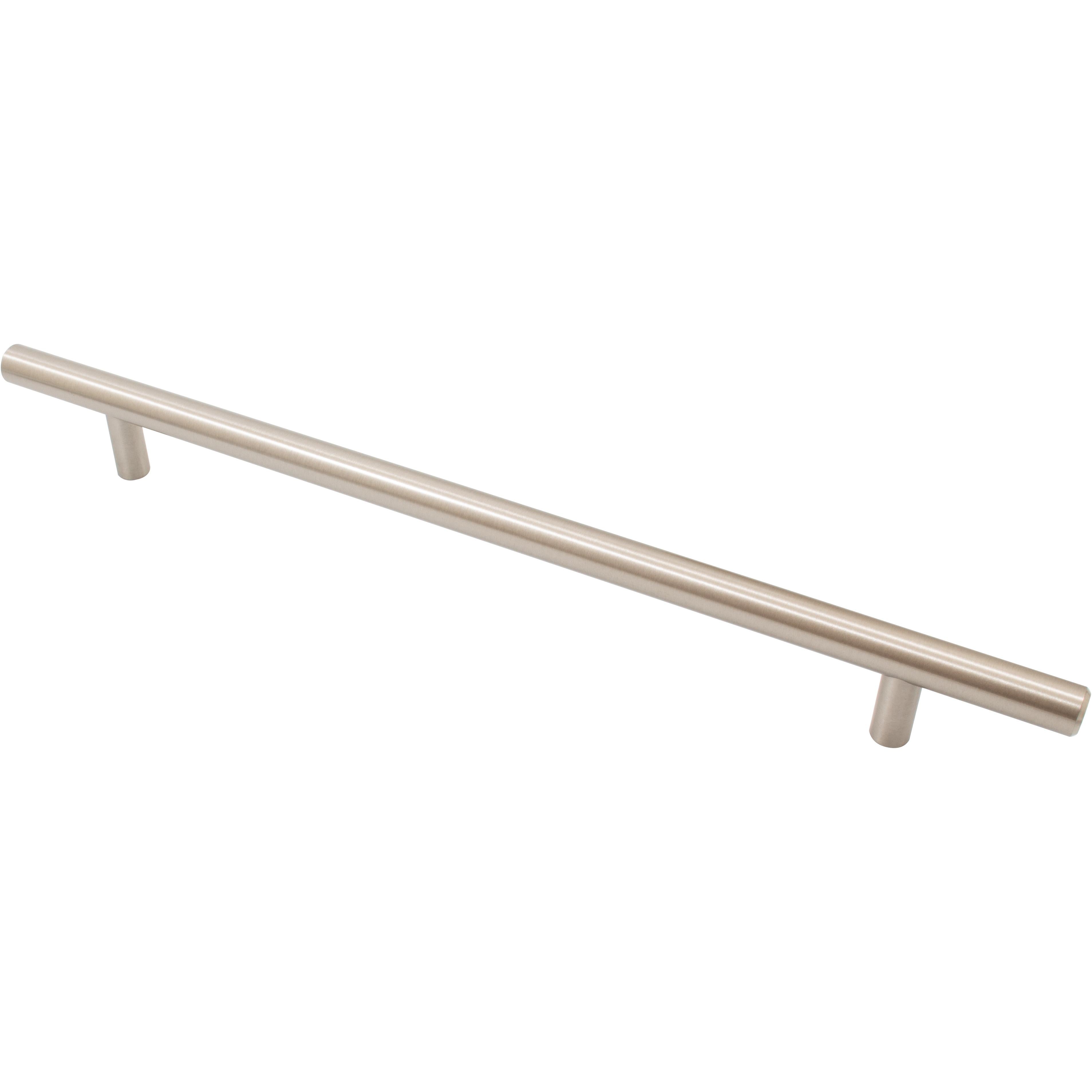 Stone Harbor Hardware Bar Cabinet Pull, 224 Millimeters, 304mm Overall Length, Satin Nickel
