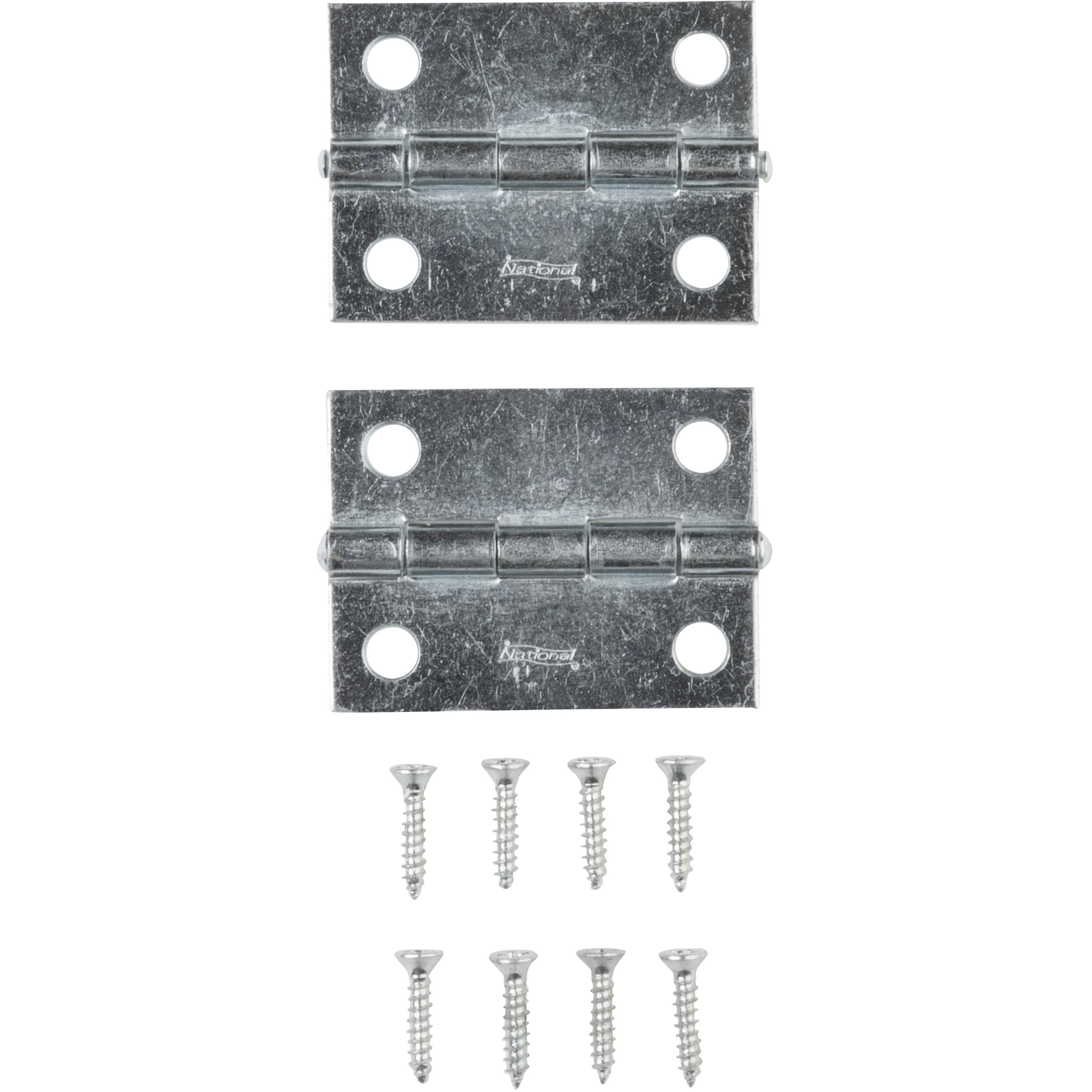 National Hardware - V518 2" Rivet Pin Narrow Hinge 2/pk - Zinc Plated