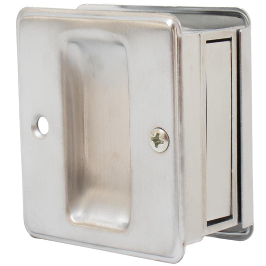 990A26D Pocket Door Lock Passage - Satin Chrome