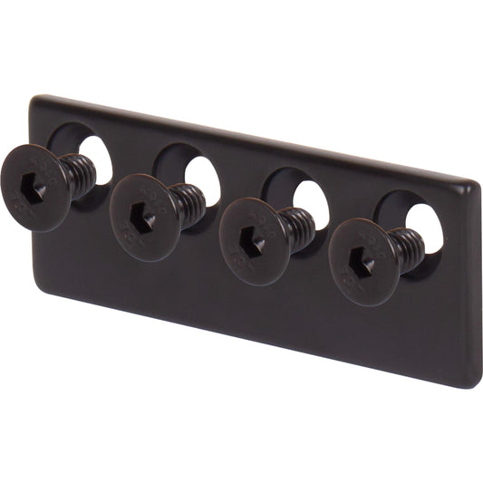 Stone Harbor Hardware Flat Track Connector for Track Extension, Oil-Rubbed Bronze