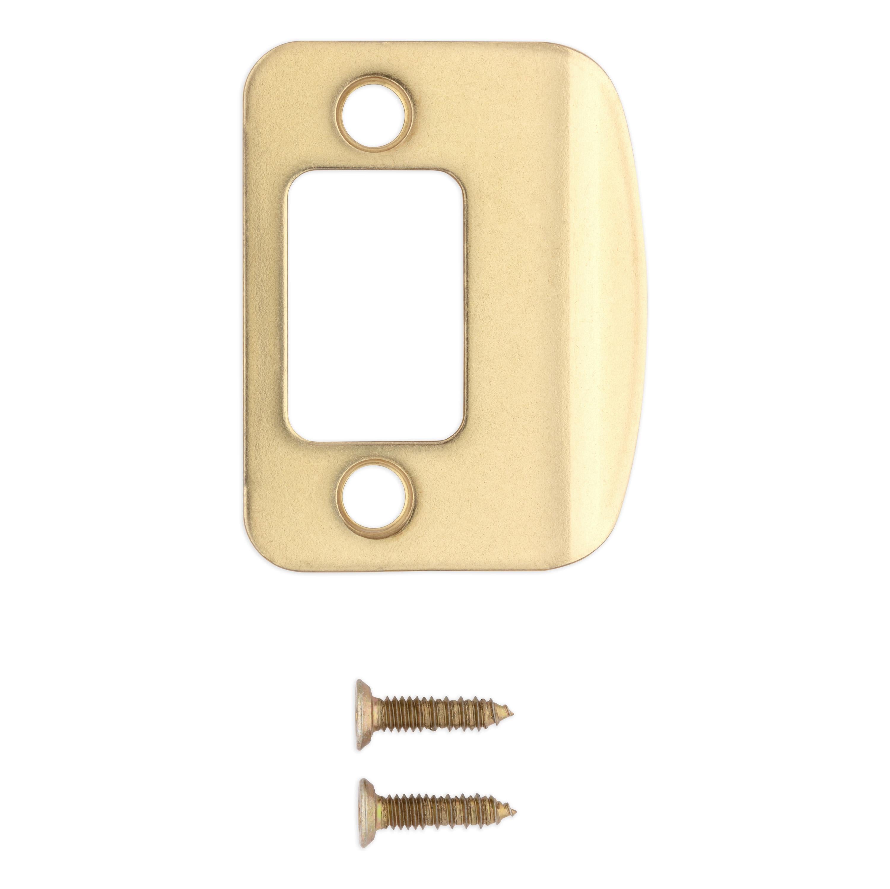 85303-001 RC Full Lip Deadbolt Strike - Polished Brass