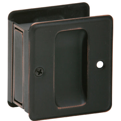 990A 643E/716 Pocket Door Lock Passage - Aged Bronze