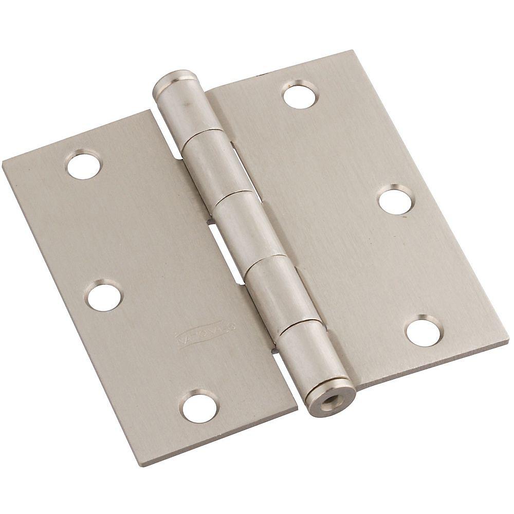 National Hardware - SPB512 3-1/2" SQR Hinge 1/pk - Satin Nickel