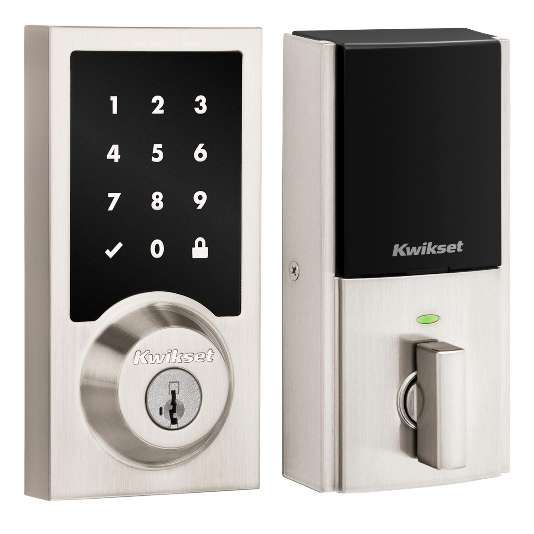 918 CNT ZW700 15 SMT BP RCALFD RCS Contemporary HomeConnect Touchpad Deadbolt - Satin Nickel