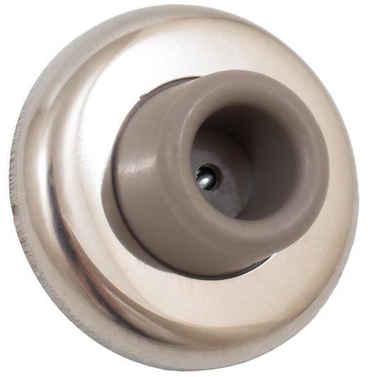 Stone Harbor Hardware Concave Wall Door Stop, 2-1/4 Inches, Polished Chrome