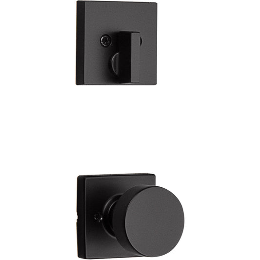 Pismo Knob with Square Trim - 971 Series Handleset Trim - Interior Only