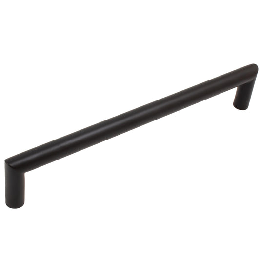 Stone Harbor Hardware Contemporary Round Cabinet Pull, 160 Millimeters, Stainless Steel Base Material, Matte Black