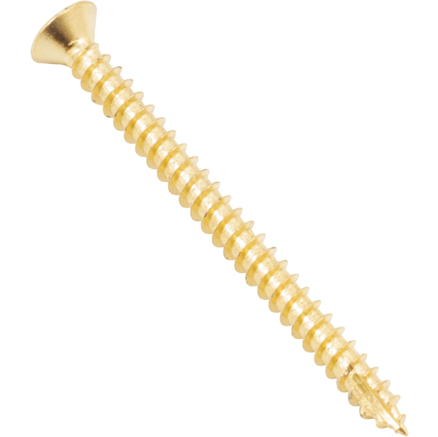 Stone Harbor Hardware Door Hinge Screws, #9 x 2-1/4", 6-Pack, Polished Brass