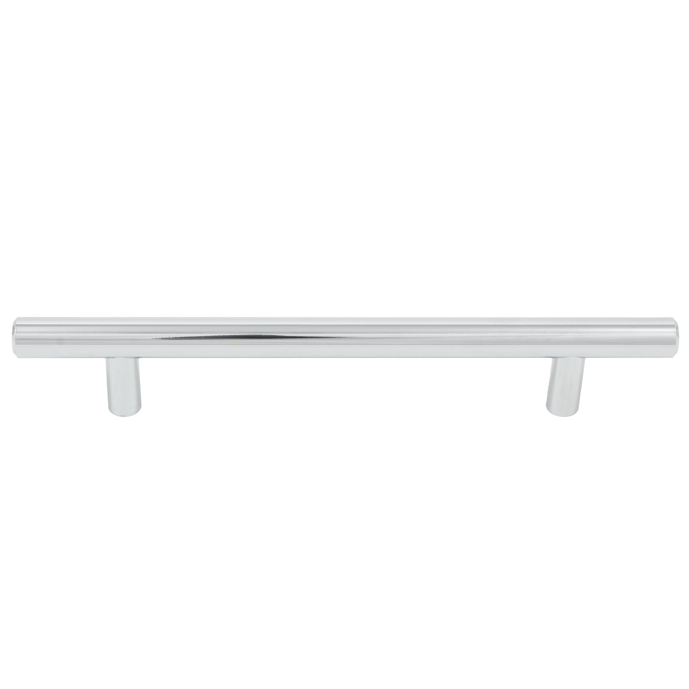Stone Harbor Hardware Bar Cabinet Pull, 128 Millimeters, 188mm Overall Length, Polished Chrome