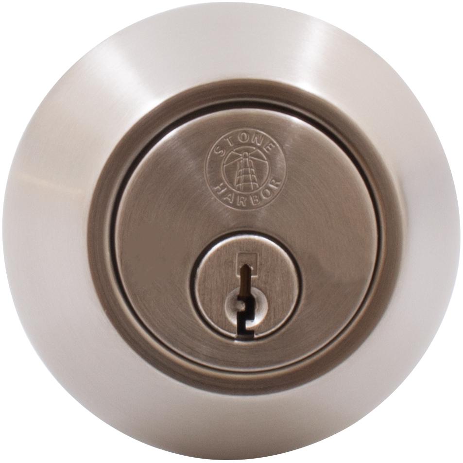 Grade 3 Deadbolt, Double Cylinder, KW Keyway, Satin Nickel