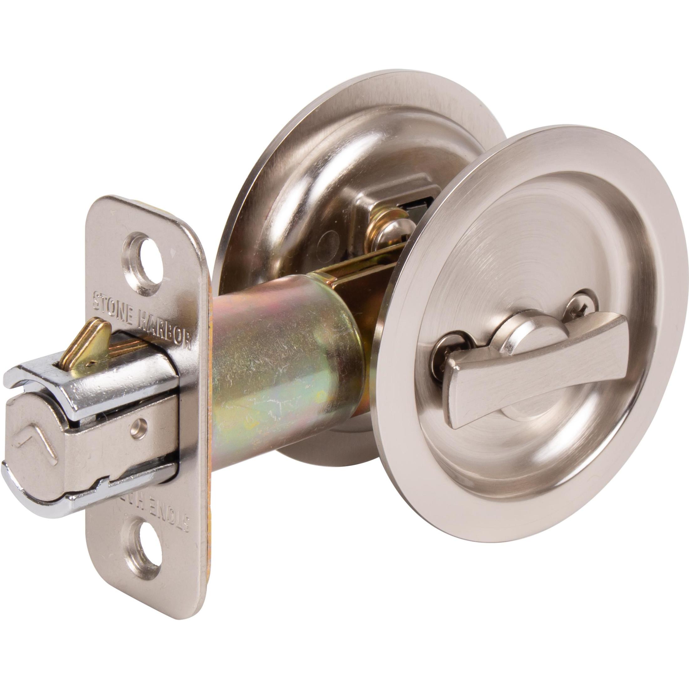 Round Pocket Door Lock Entry