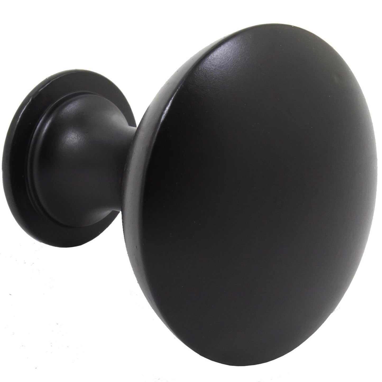 Stone Harbor Hardware Classic Cabinet Knob, 1-1/8 Inches, Matte Black