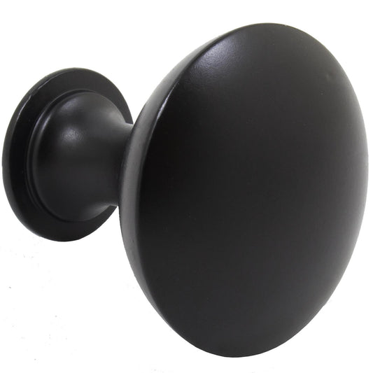Stone Harbor Hardware Classic Cabinet Knob, 1-1/8 Inches, Matte Black