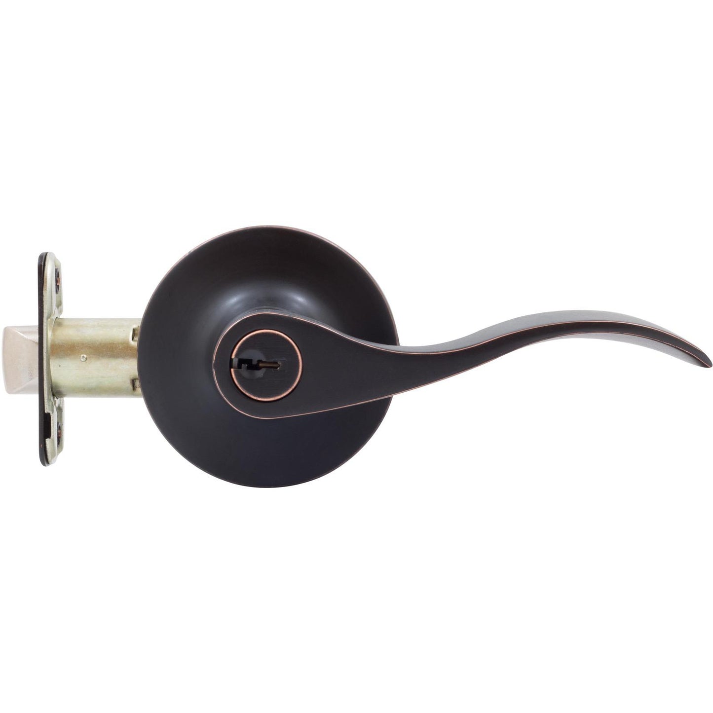 Stone Harbor Hardware Beaverton Door Lever, Entry Latch, SC Keyway, Vintage Bronze