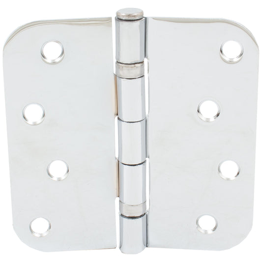 Stone Harbor Hardware Ball Bearing Hinge, 4 Inches, 5/8" Radius Corner, Bulk Pack (100 Each), Polished Chrome