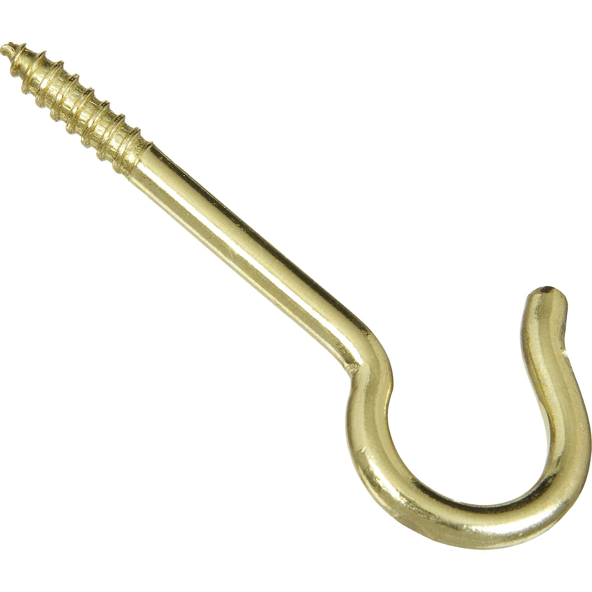 V2041 #8, 2-9/16" Ceiling Hook 3/pk - Polished Brass