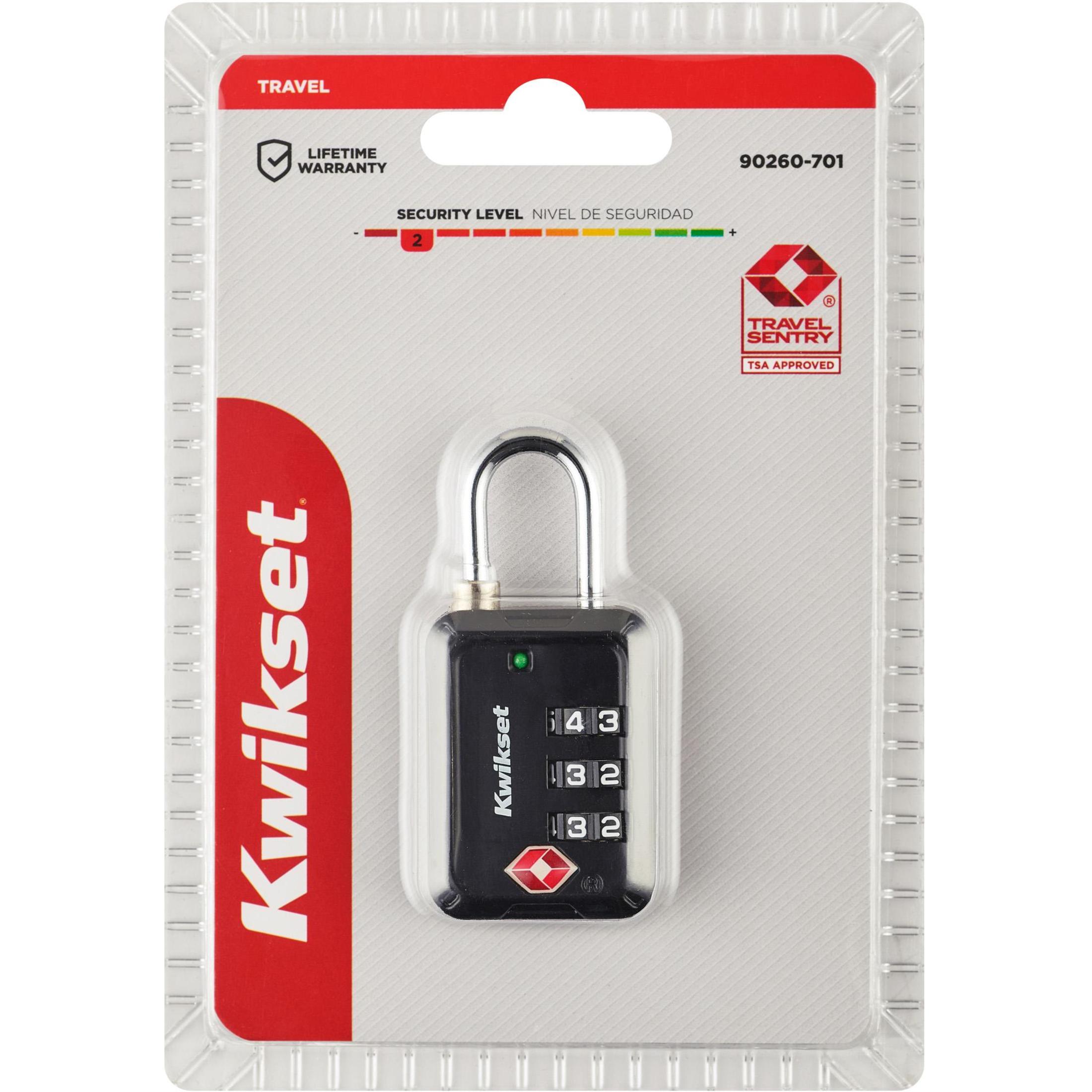 Kwikset 1-3/16" TSA Combination Padlock, Black