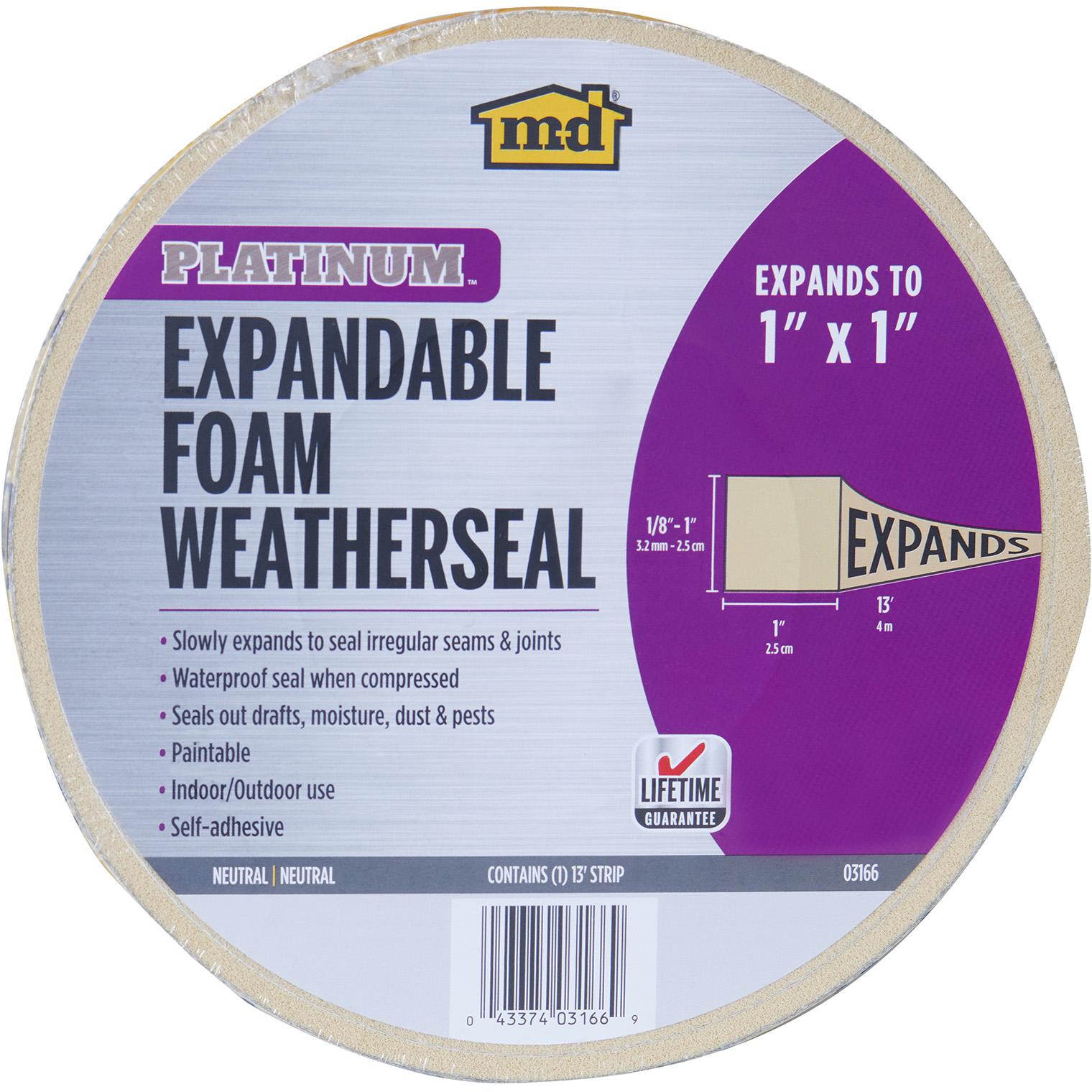 03166 - PLATINUM Expandable Foam Weather seal, 13' x 1" x 1", Neutral