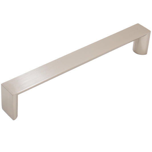 Stone Harbor Hardware Plateau Cabinet Pull, 160 Millimeters, Satin Nickel