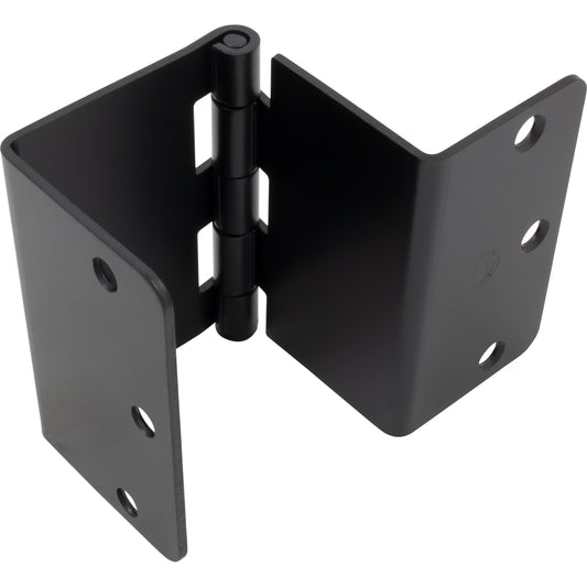 Stone Harbor Hardware Swing Clear Offset Hinge, 3 1/2 Inches, 1/4" Radius Corner, Fits Doors 1 3/8" to 1 3/4" Thick, 2-Pack, Matte Black
