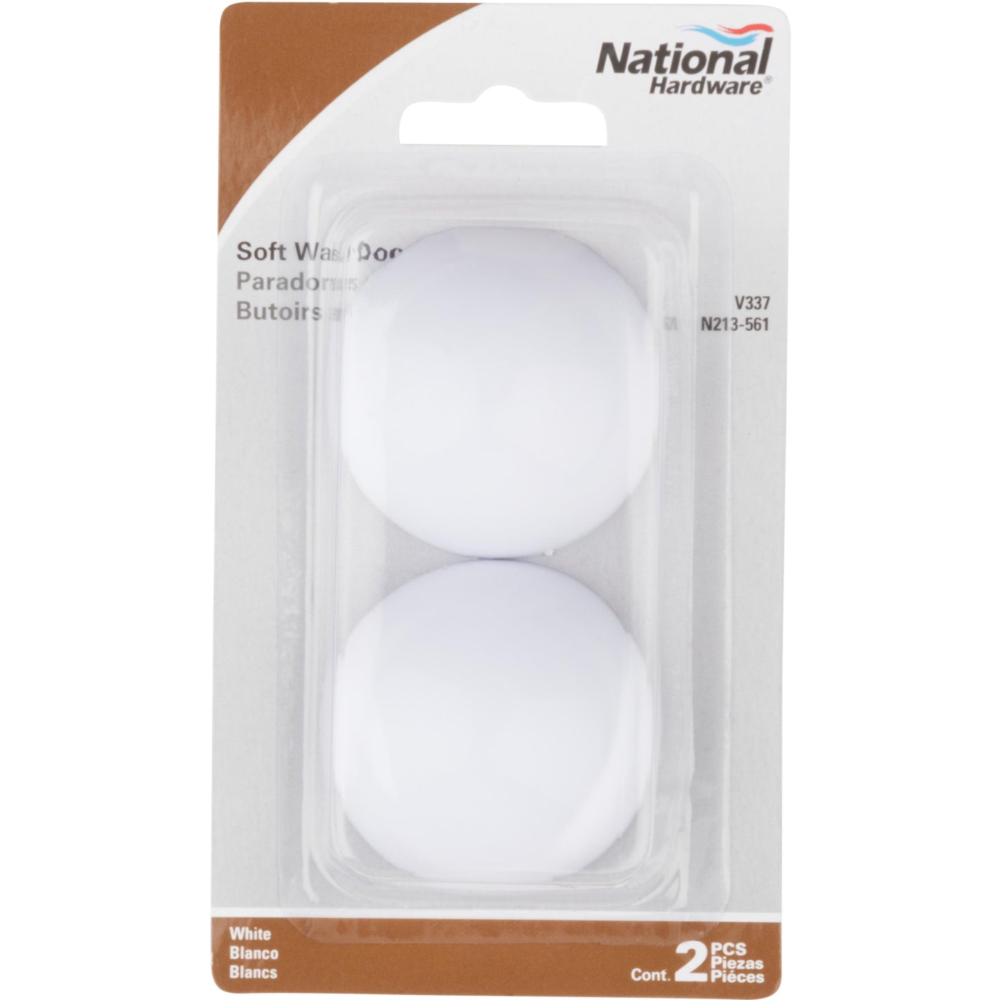 V337 Wall Door Stop 2/pk - White
