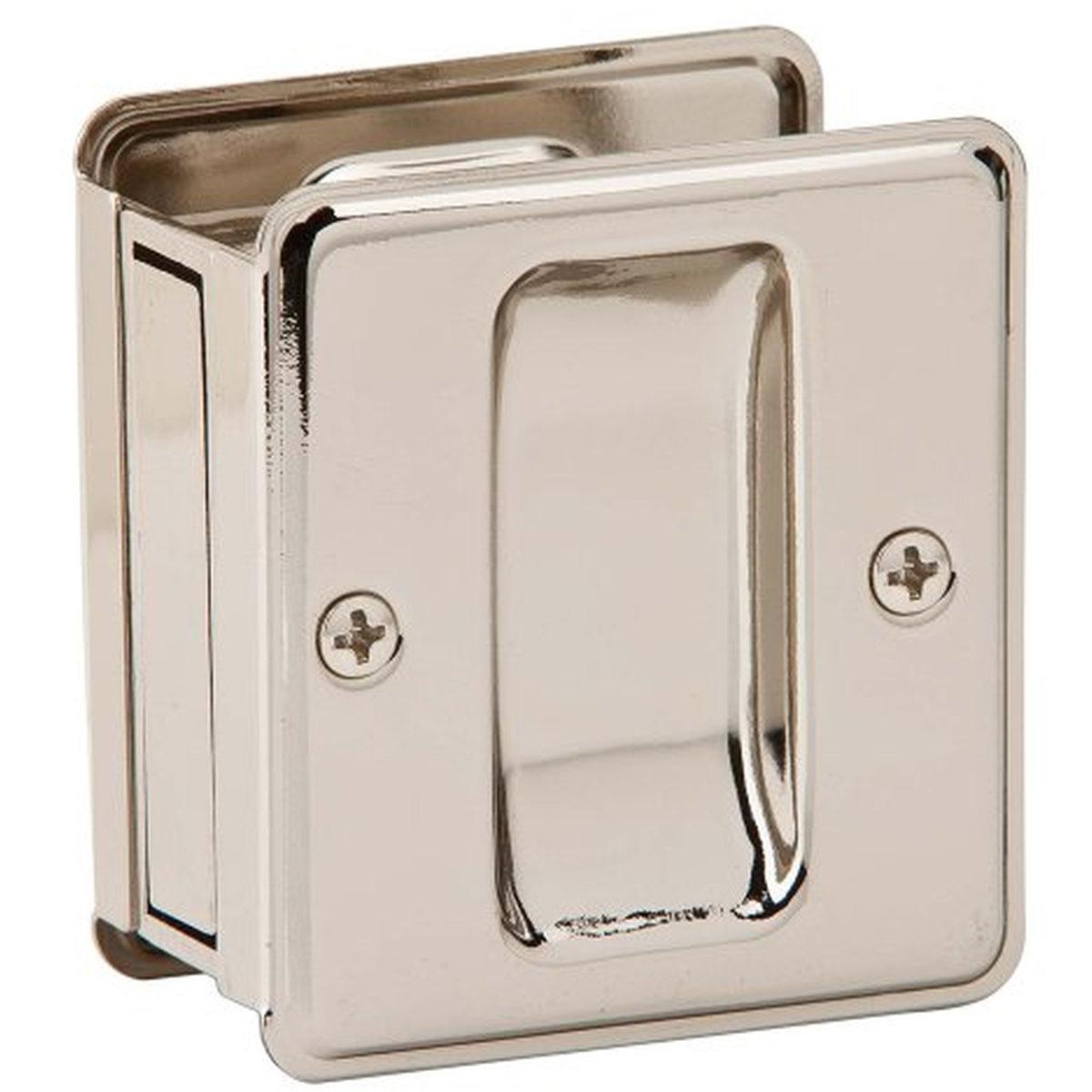 990A14 Pocket Door Lock Passage - Polished Nickel