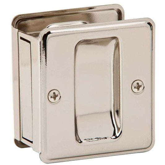 990A14 Pocket Door Lock Passage - Polished Nickel