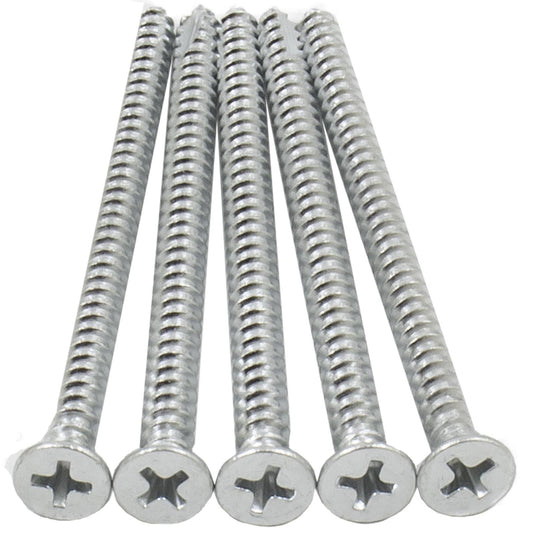 Stone Harbor Hardware Door Hinge Screws, #9 x 2-3/4", 100-Pack, Satin Chrome