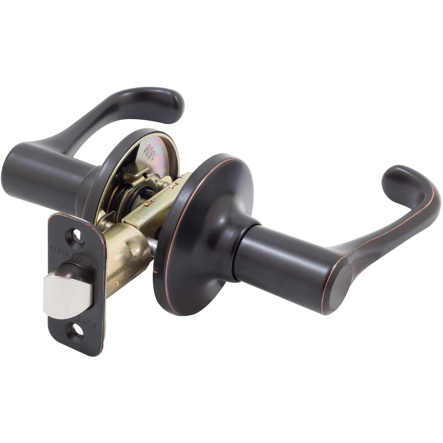 Stone Harbor Hardware Memphis Door Lever, Passage (Hall/Closet) Latch, Vintage Bronze