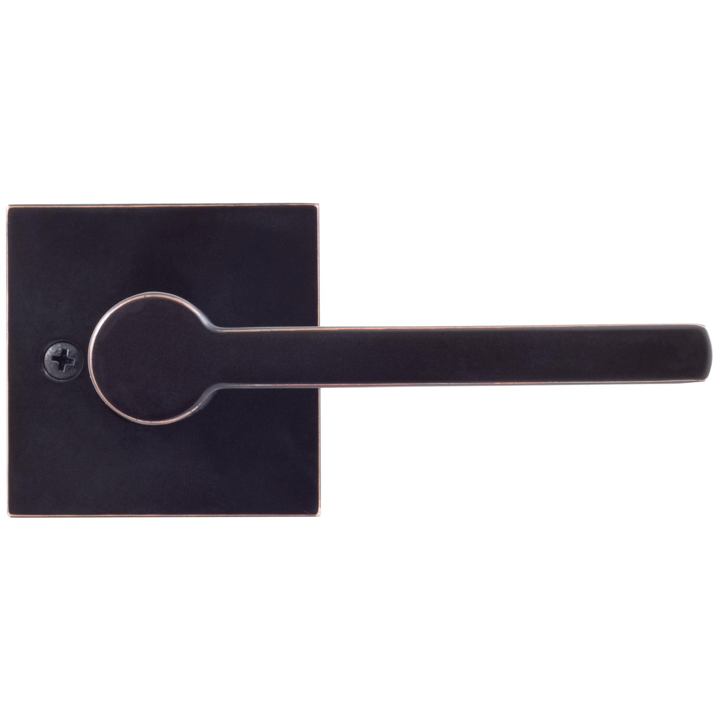 Stone Harbor Hardware Vienna Door Lever with Square Rosette, Passage (Hall/Closet) Latch, Vintage Bronze