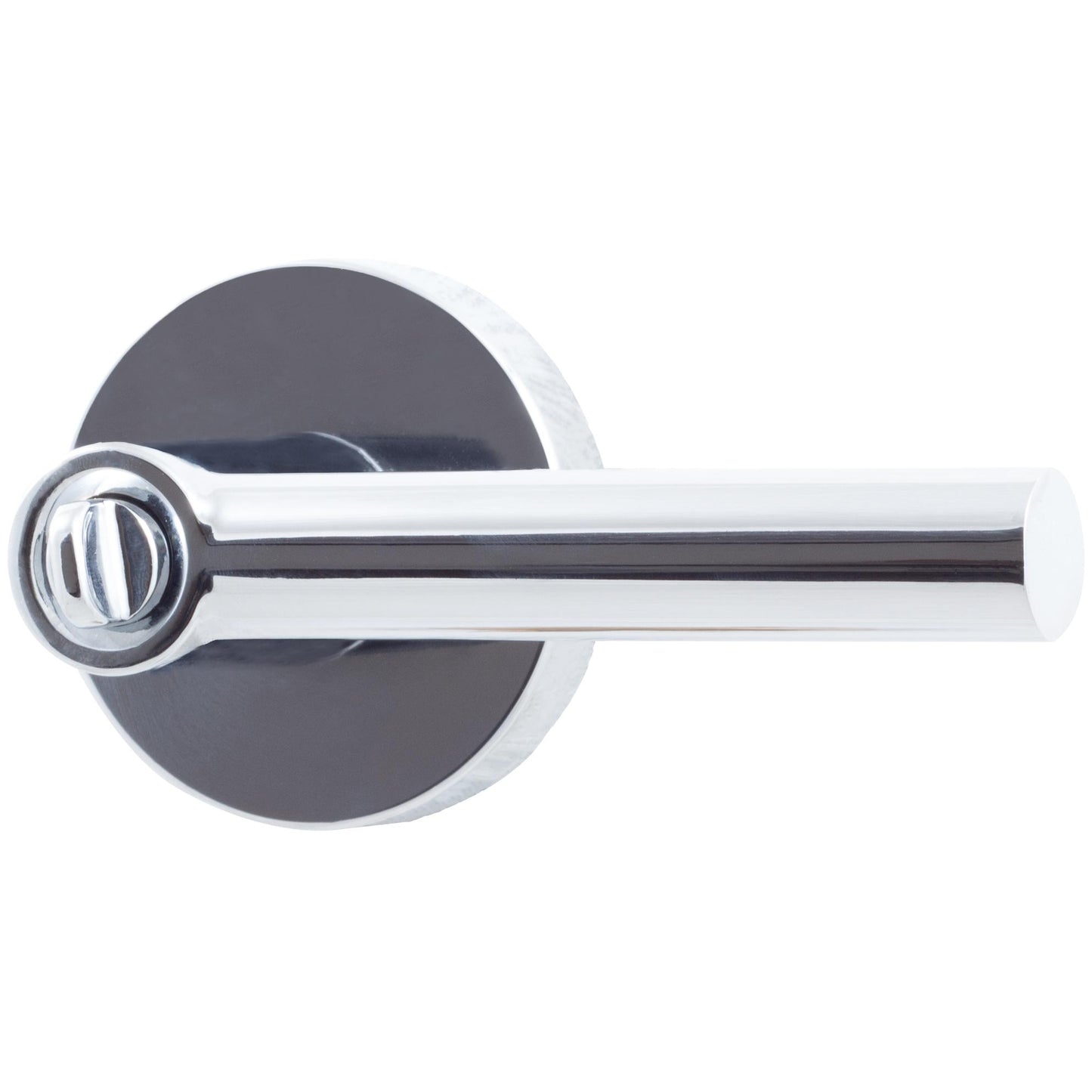 Stone Harbor Hardware Zurich Door Lever with Round Rosette, Entry Latch, SC Keyway, Polished Chrome