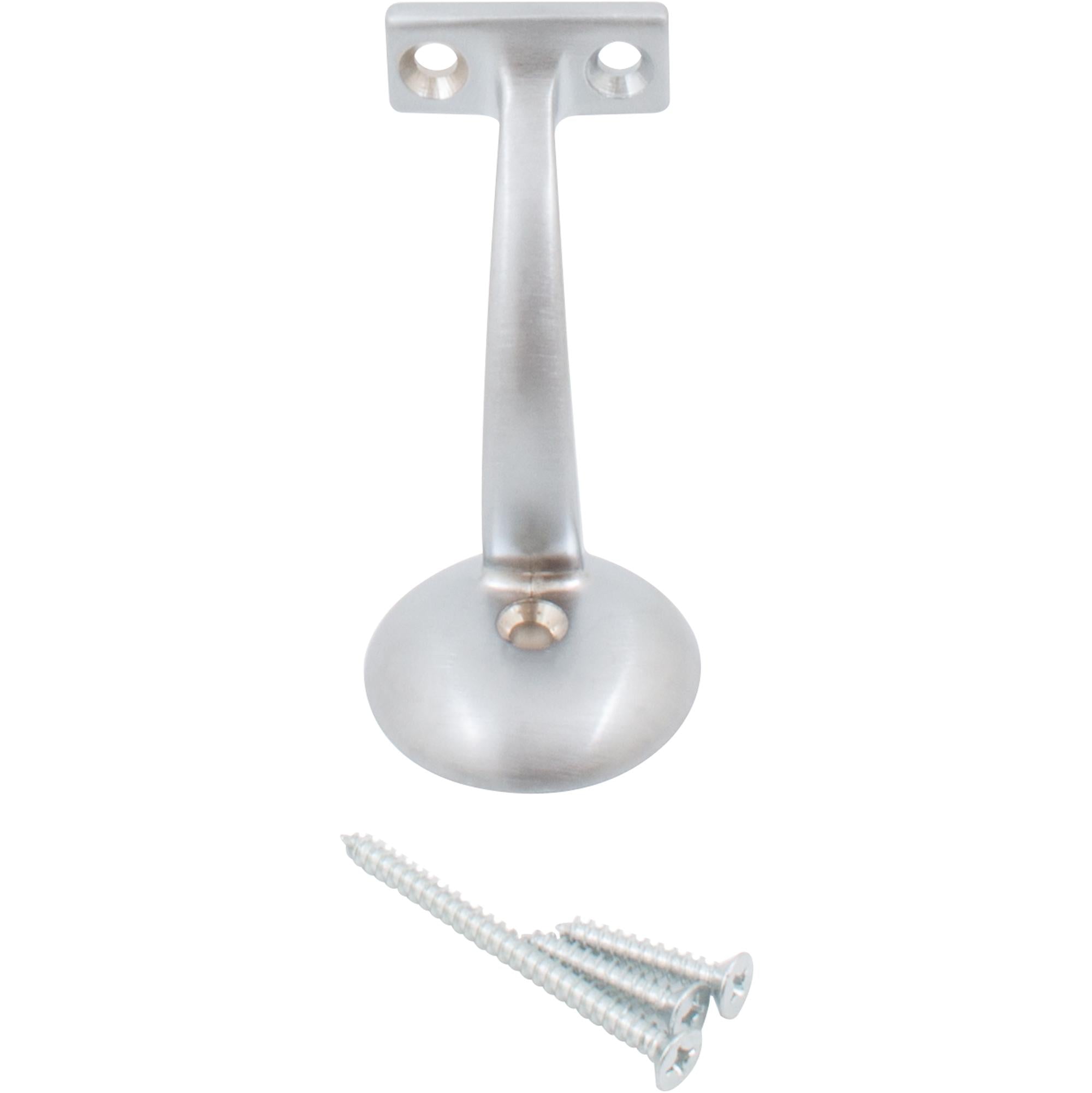 Stone Harbor Hardware Heavy-Duty Extended Handrail Bracket, Satin Chrome