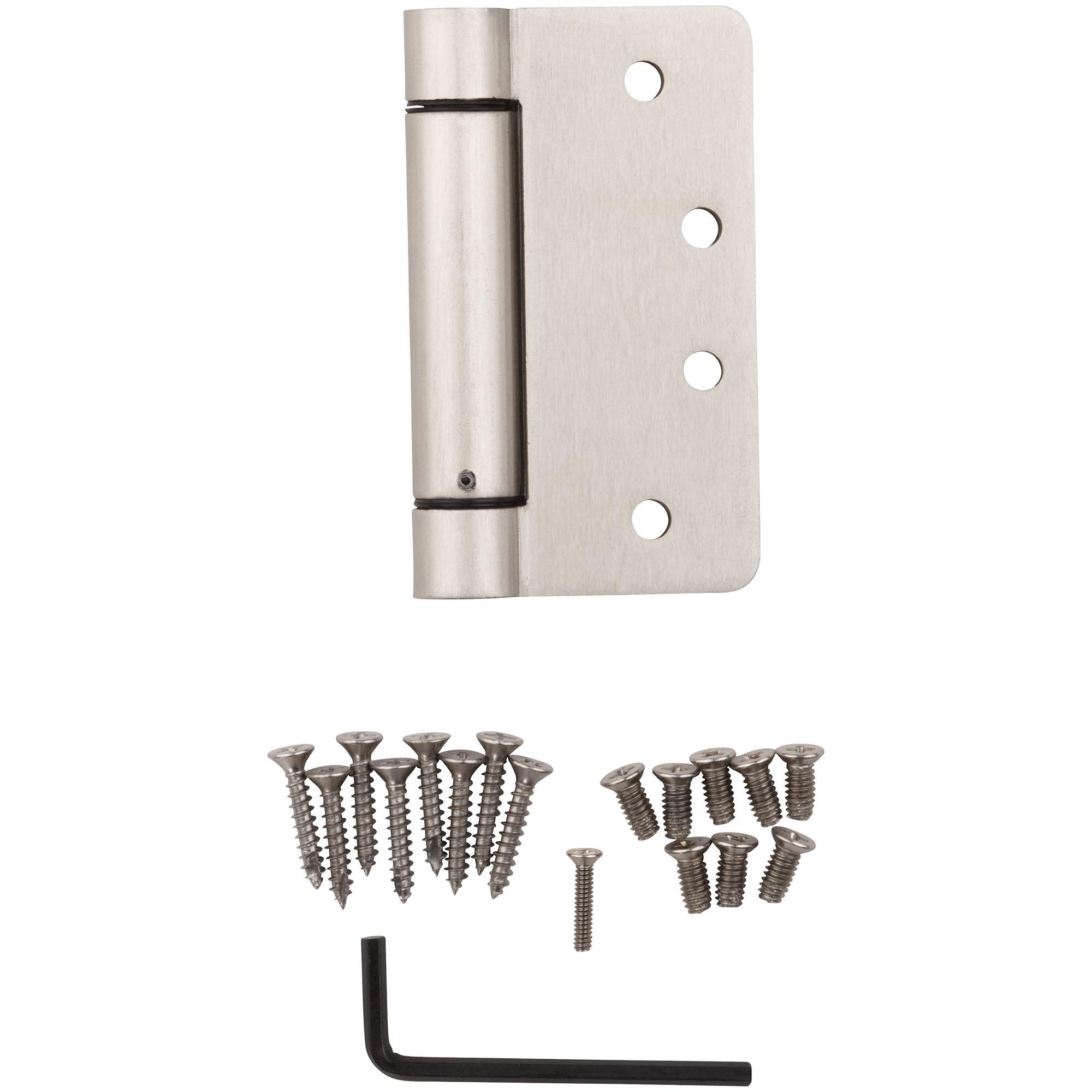 V521 4" 1/4R Spring Hinge - Satin Nickel