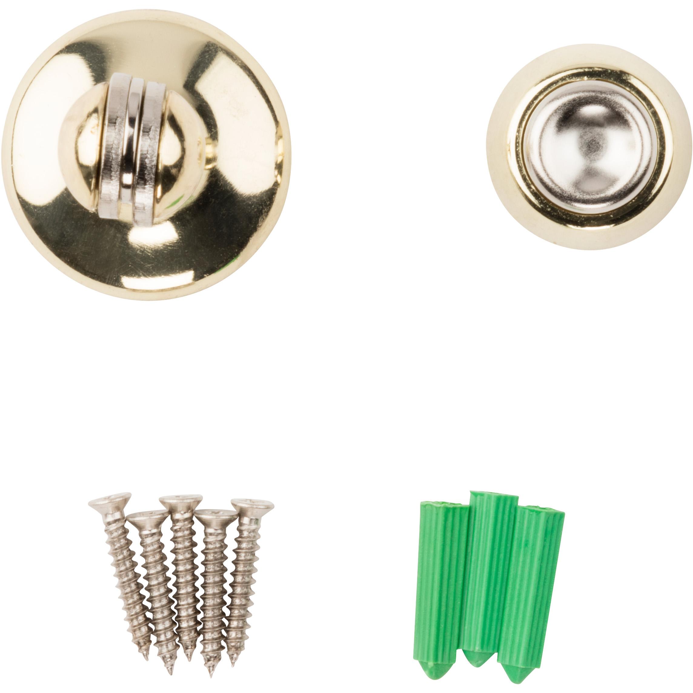 National Hardware - V244 3” Magnetic Rigid Door Stop with Catch - Polished Brass