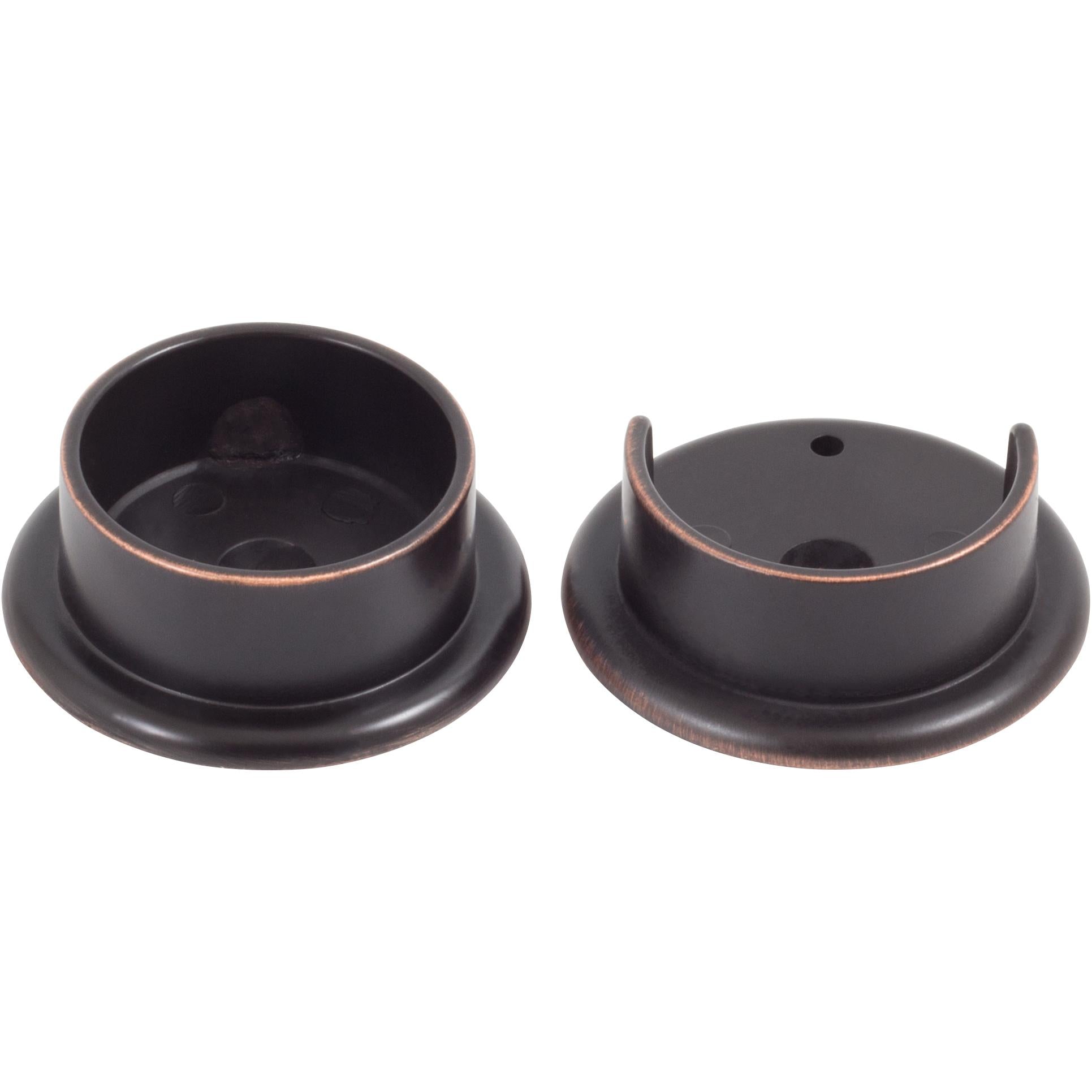 Stone Harbor Hardware Heavy-Duty Metal Pole Sockets, Fits Poles up to 1-3/8" Diameter, Dark Bronze