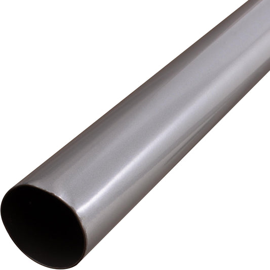 Stone Harbor Hardware Metal Closet Pole, 6 Feet, 1-1/4" Diameter, Platinum