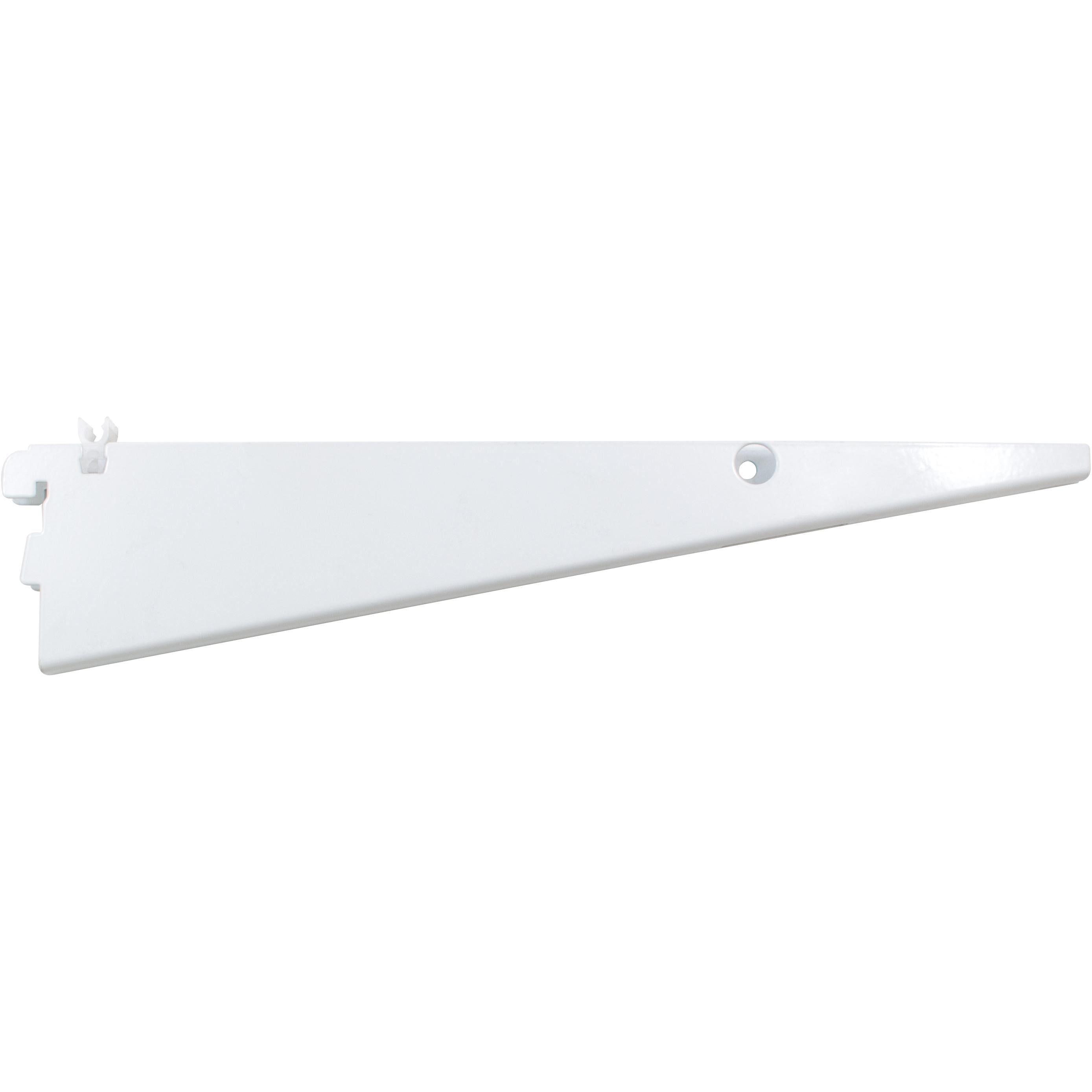 Stone Harbor Hardware Double Track Shelf Bracket for Wire Shelf, 12 Inches, White