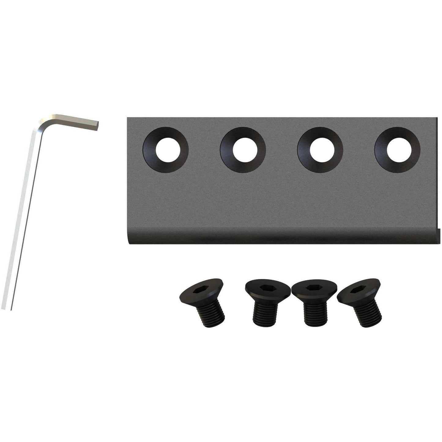 Stone Harbor Hardware Converging Plate for Flat Track Sliding Door Sets, Matte Black