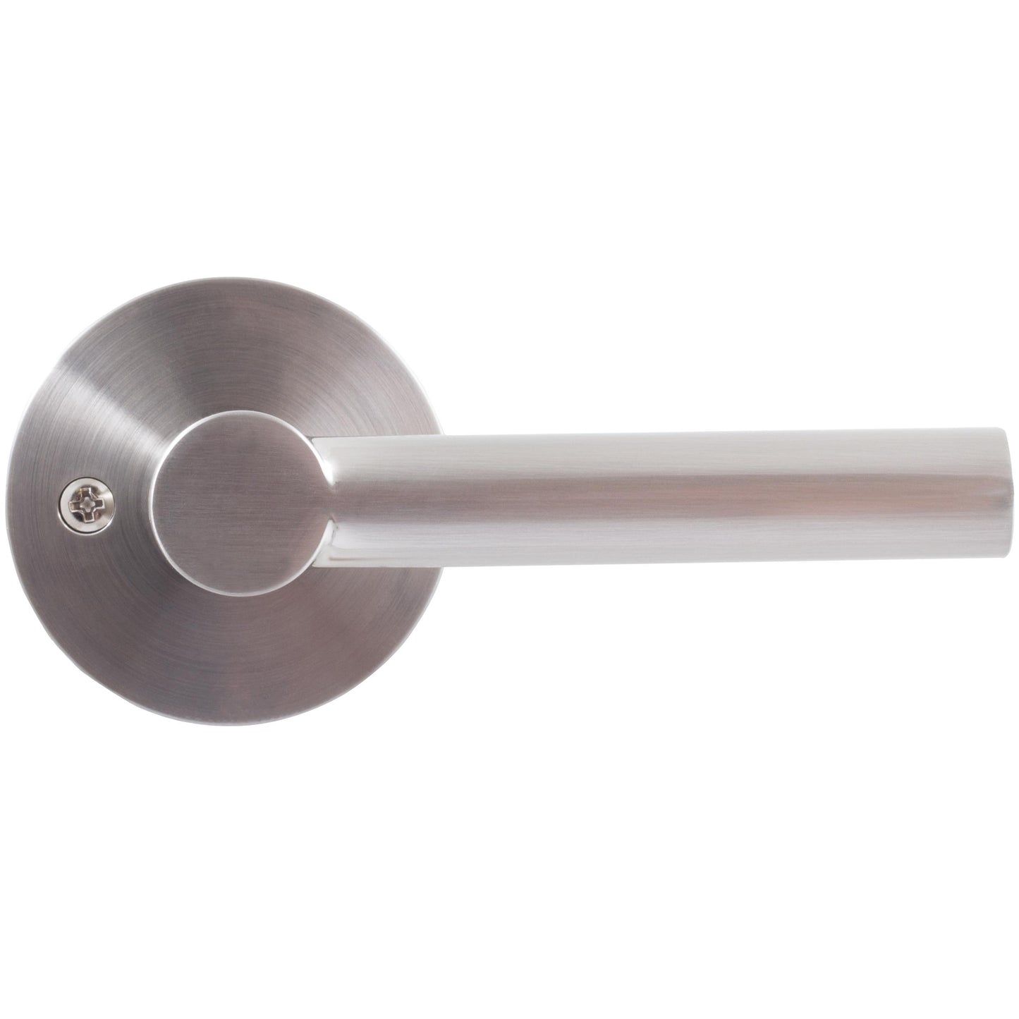 Stone Harbor Hardware Zurich Door Lever with Round Rosette, Passage (Hall/Closet) Latch, Satin Nickel