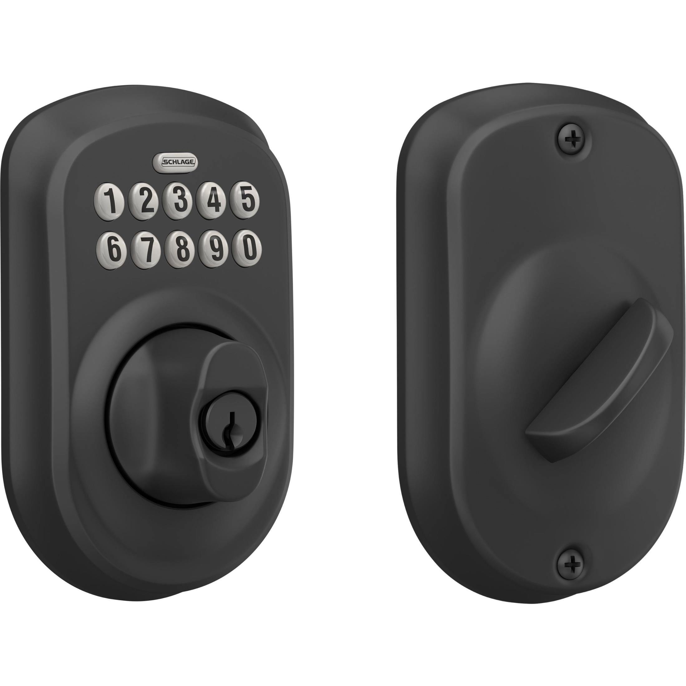 BE365PLY622 12-321 10-116 Plymouth Keypad Deadbolt - Matte Black