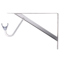 RP-0495-BN Heavy-Duty Shelf and Rod Bracket - Brushed Nickel