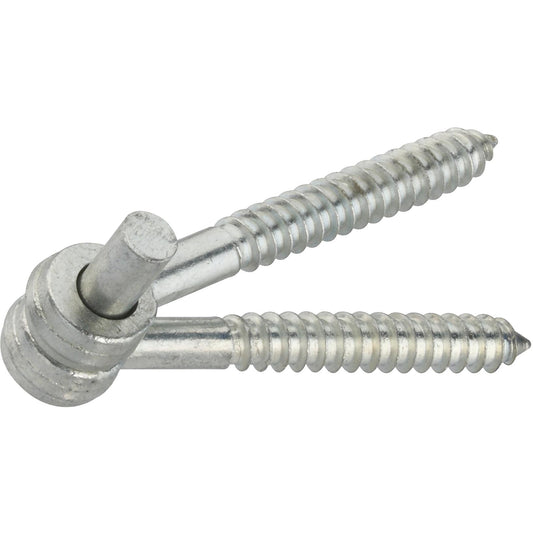 295 1/2" x 4" Screw Hook & Eye Hinge 2/pk - Zinc Plated