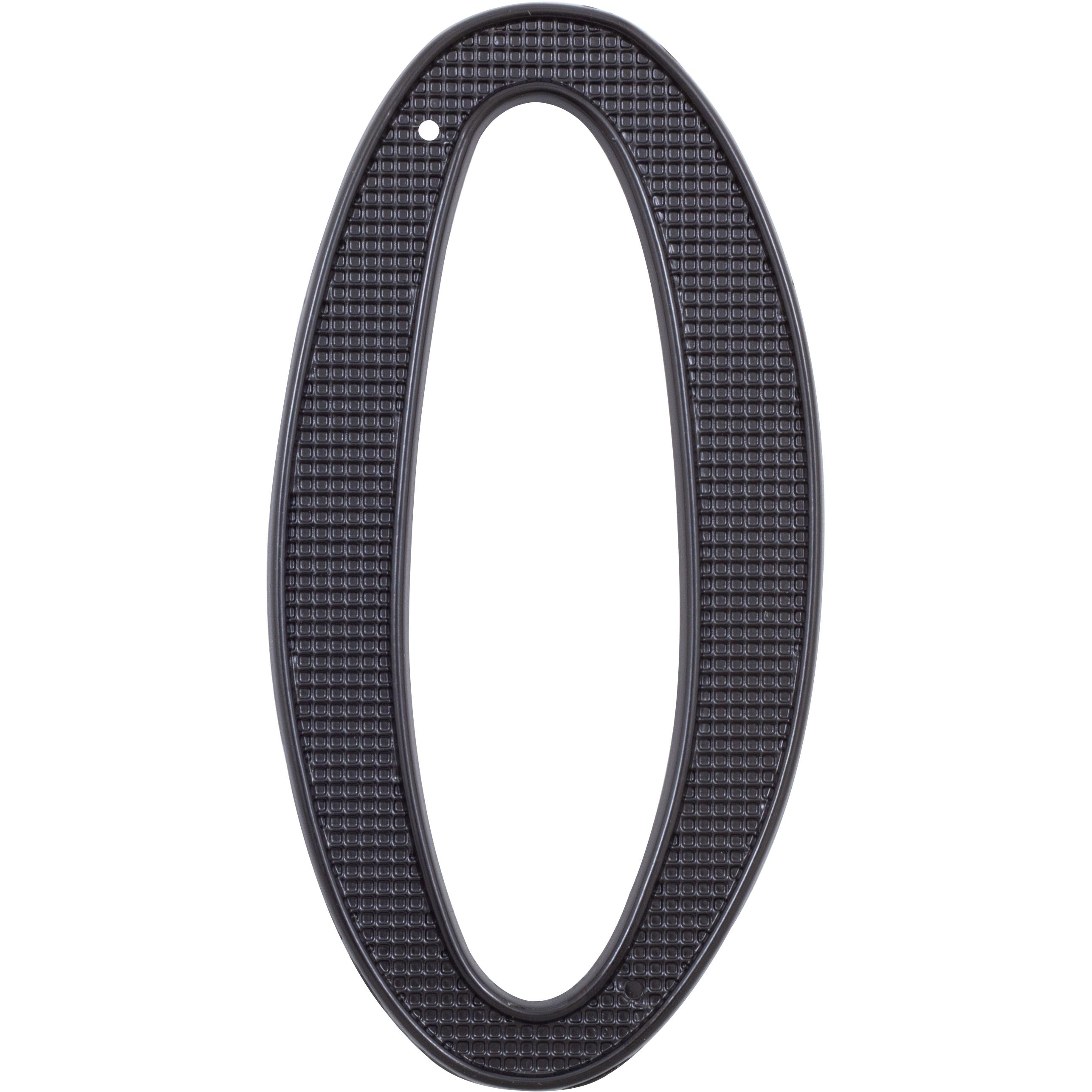 Stone Harbor Hardware Traditional House Number, #0, 4 Inches, Matte Black
