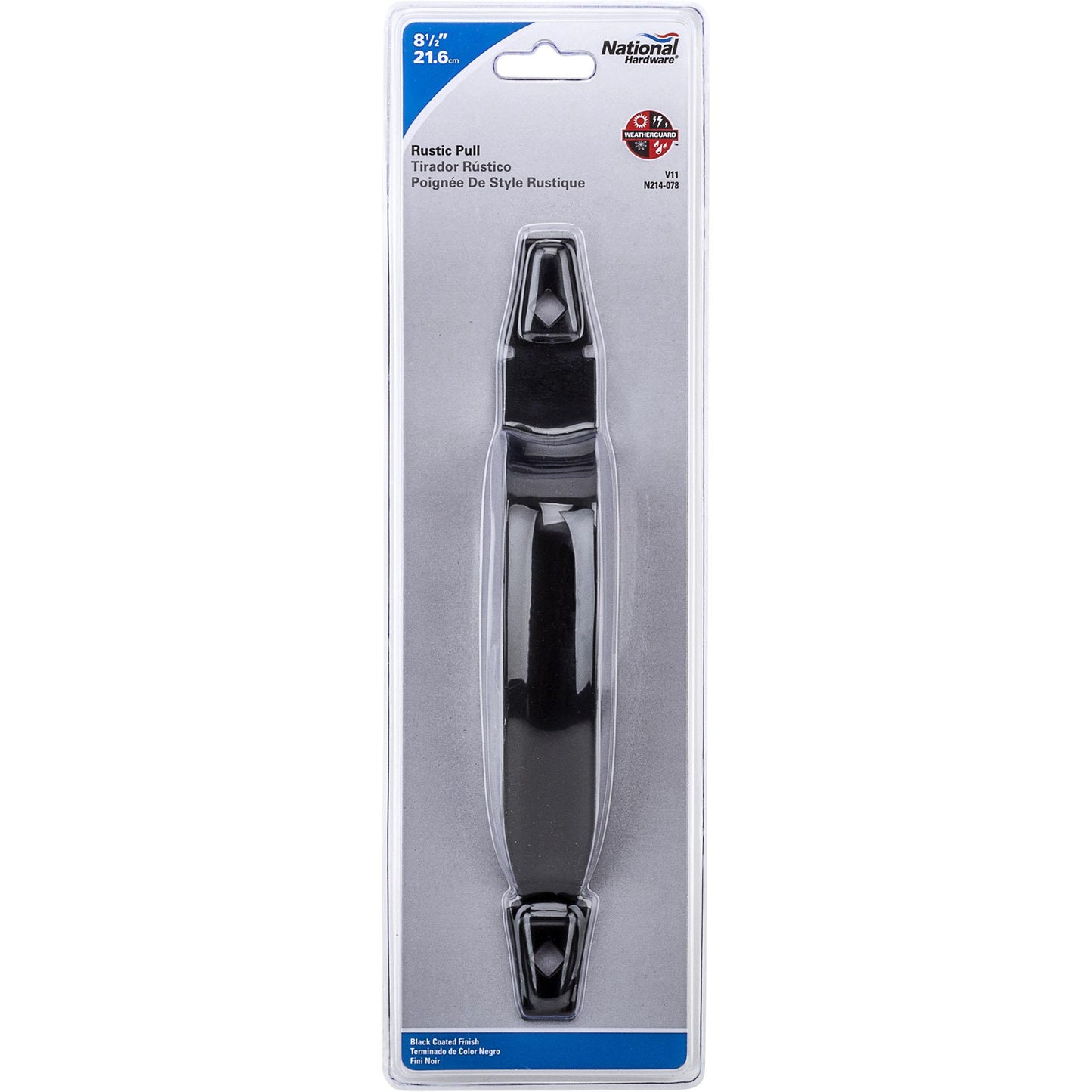 V11 8-1/2' Rustic Pull - Black