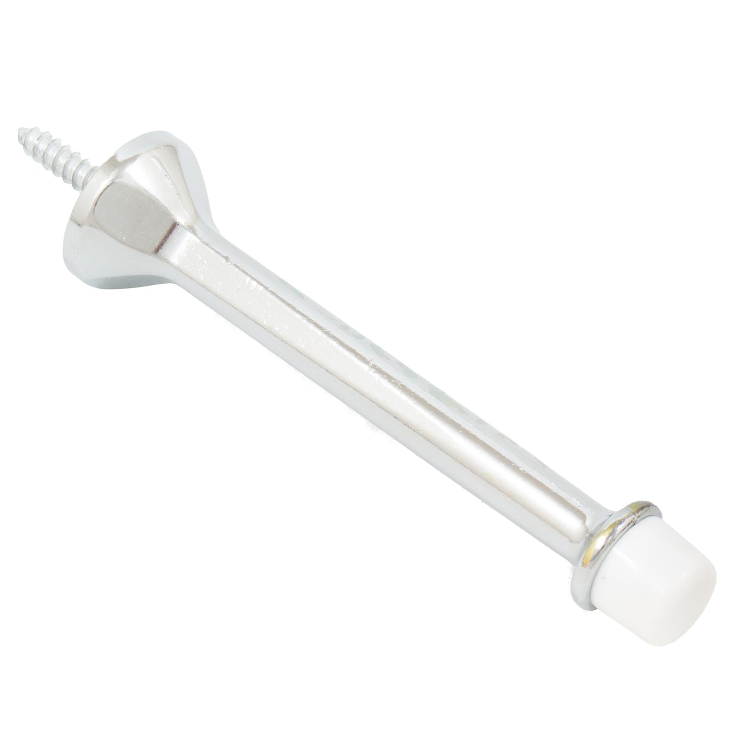 Stone Harbor Hardware Heavy-Duty Solid Aluminum Door Stop, 4 Inches, Polished Chrome