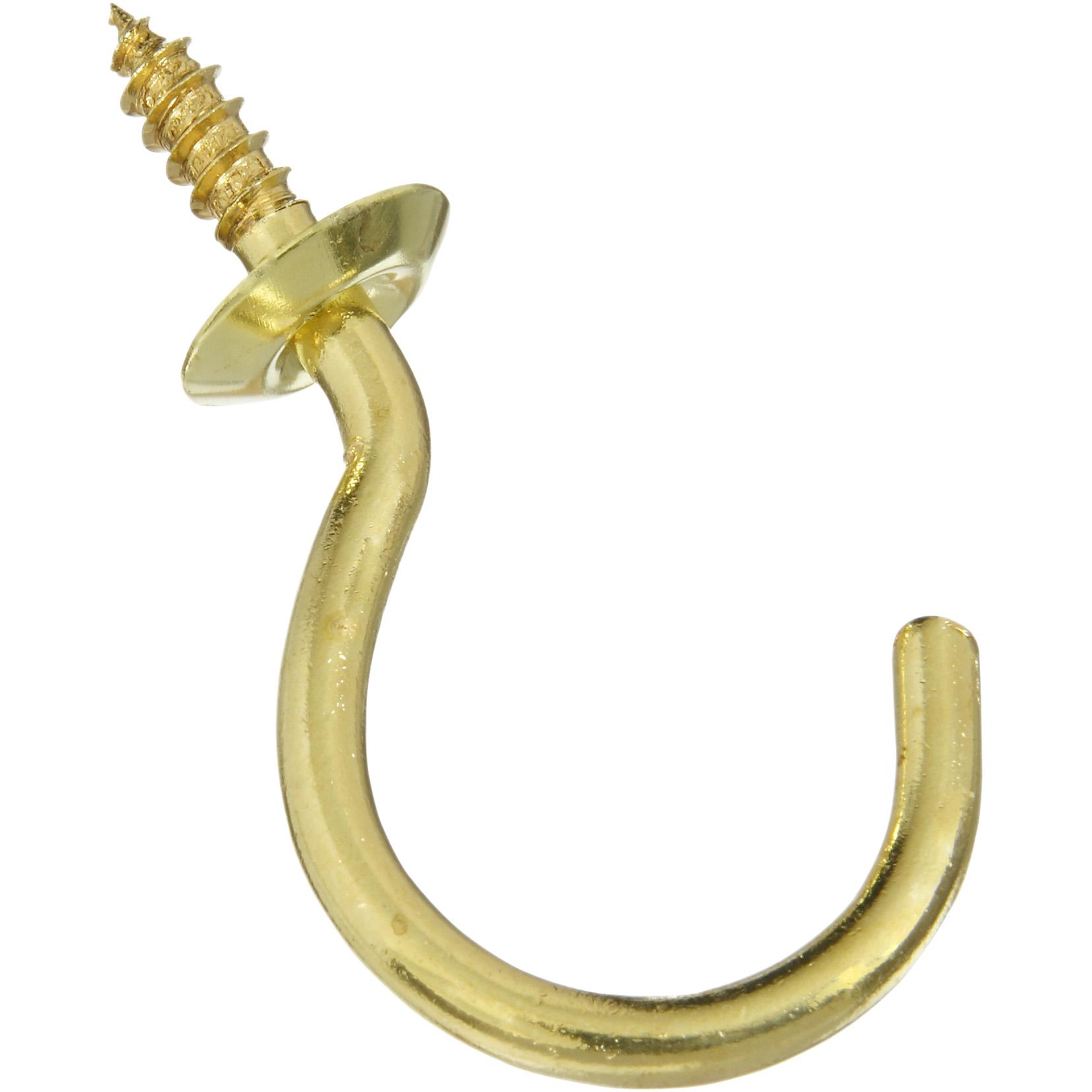 V2021 1-1/2" Cup Hook 2/pk - Polished Brass
