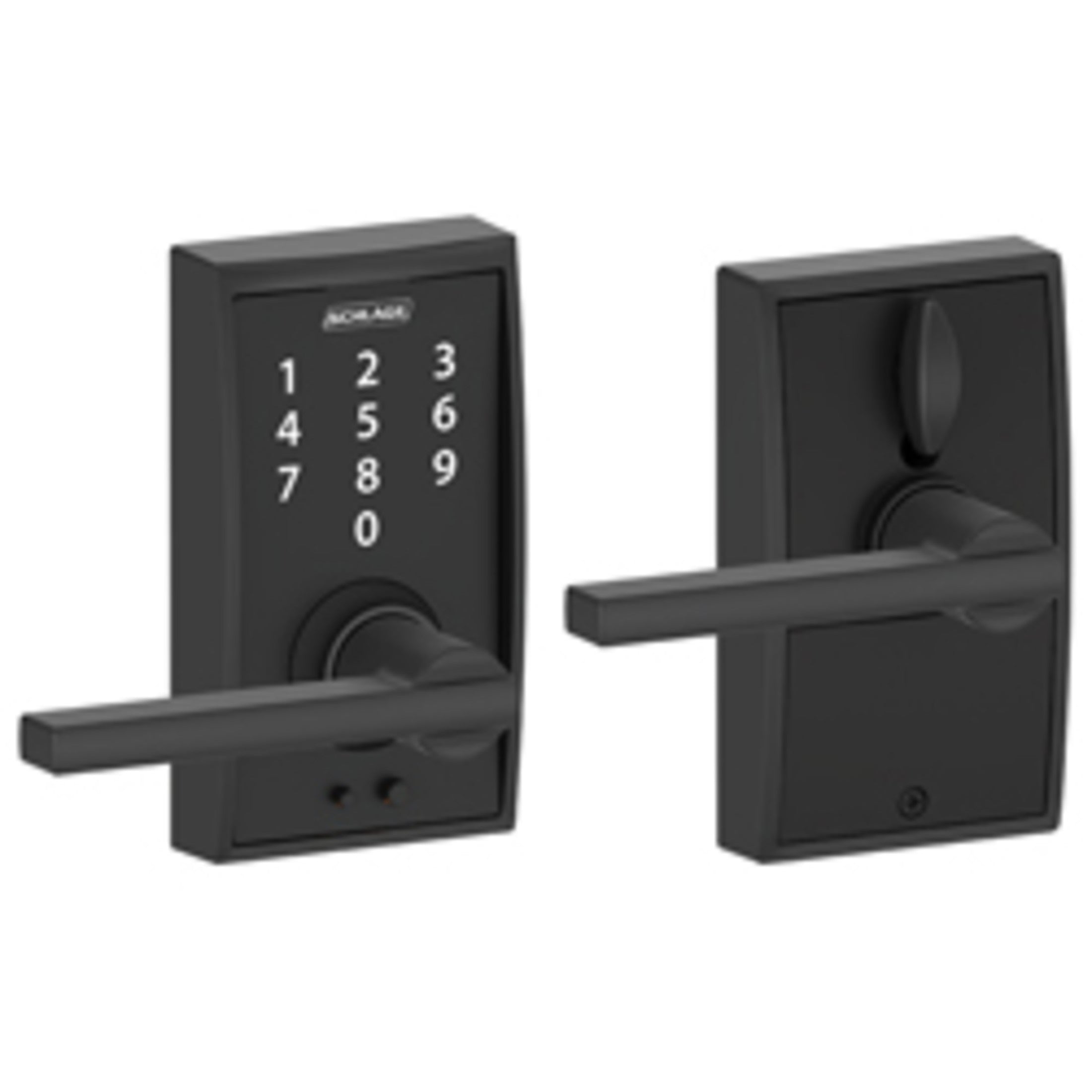 FE695CEN622LAT 16-086 10-027 Latitude / Century Touch Keyless Lever - Matte Black